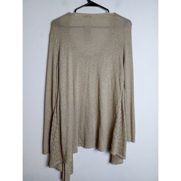 NWT Charter Club Women Brown/Gold Metallic Cami/Cardigan Sweater Combo size 0X - Picture 8 of 8